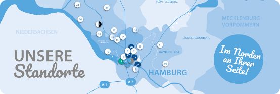 Unsere Standorte in der Region Hamburg